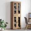 vidaXL Highboard FLORIN Artisan-Eiche 60 x 35 x 182 cm Holzwerkstoff