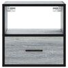 vidaXL Wand-Nachttische 2 Stk. Grau Sonoma 40x31x39,5 cm