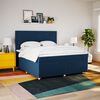 vidaXL Boxspringbett mit Matratze Blau 180x200 cm Stoff