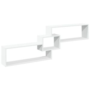 vidaXL Wandschrank 158x18x53 cm Wei&szlig; Holzwerkstoff