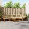 vidaXL Outdoor-Sofagarnitur mit Kissen 6 pcs Natur und Beige
