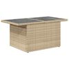 vidaXL 9-tlg. Garten-Sofagarnitur mit Kissen Beige Poly Rattan