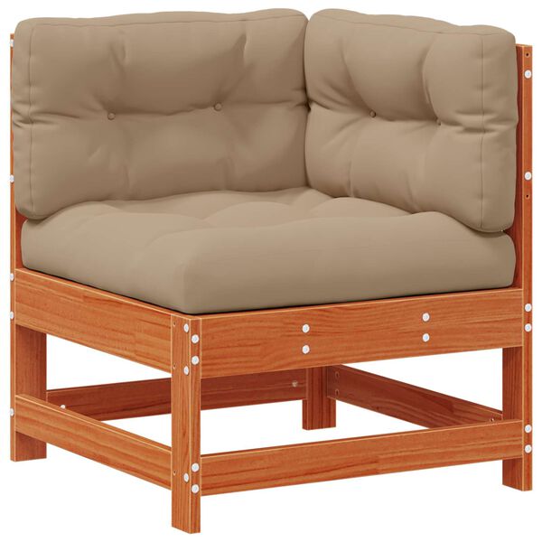 vidaXL Garten-Lounge-Set 5 pcs Wachsbraun Massives Kiefernholz