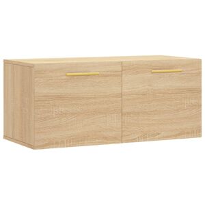 vidaXL Wandschrank Sonoma-Eiche 80x36,5x35 cm Holzwerkstoff