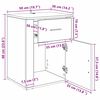 vidaXL Nachttisch mit Schubladen Altholz 35 x 50 x 60 cm Holzwerkstoff