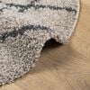 vidaXL Shaggy-Teppich PAMPLONA Hochflor Modern Beige Anthrazit Ø 240cm