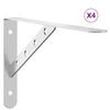 vidaXL Regaltr&auml;ger 4 Stk. 30x2,5x15,5 cm Silbern Edelstahl