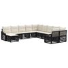 vidaXL Gartensofa-set 11 pcs Schwarz Poly-Rattan
