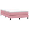 vidaXL Boxspringbett mit Matratze Rosa 120x210 cm Samt