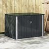 vidaXL Gartenlagerbox Schwarz 151,5 x 107 x 100 cm Stahl