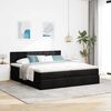 vidaXL Ottoman-Bett mit Matratze Schwarz 200x200 cm Stoff