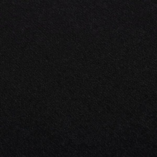 vidaXL Teppichl&auml;ufer BCF Schwarz mit Motiv 100x500 cm