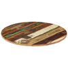 vidaXL Tischplatte Rund 60 cm 15-16 mm Altholz Massiv