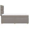 vidaXL Boxspringbett mit Matratze Taupe 80x200 cm Stoff