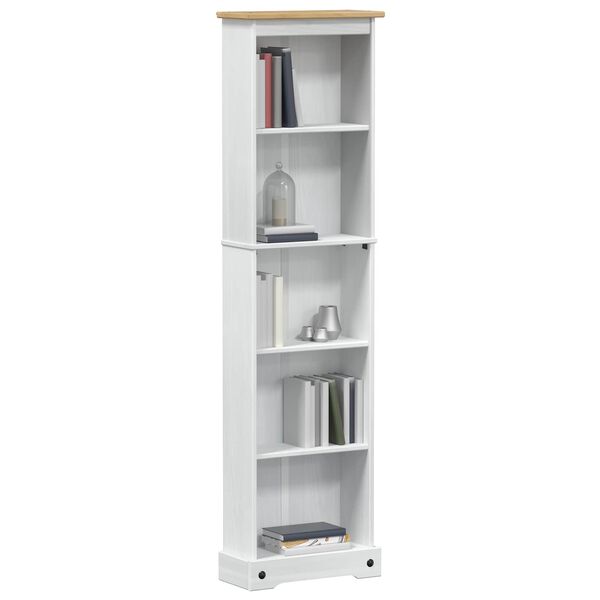 vidaXL B&uuml;cherregal Wei&szlig; 46 x 20 x 170 cm Massives Kiefernholz