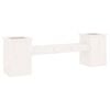 vidaXL Gartenbank mit Pflanzkübeln Weiß 184,5x39,5x56,5 cm Kiefernholz