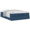 vidaXL Ottoman-Bett mit Matratze Blau 140x200 cm Stoff