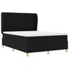 vidaXL Boxspringbett mit Matratze Dunkelgrau 90x190 cm Schwarz Stoff