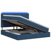 vidaXL LED-Speicherbett mit Matratze Blau 180 x 200 cm Stoff