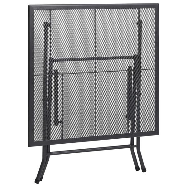 vidaXL Klapptisch Mesh 80x80x72 cm Stahl Anthrazit