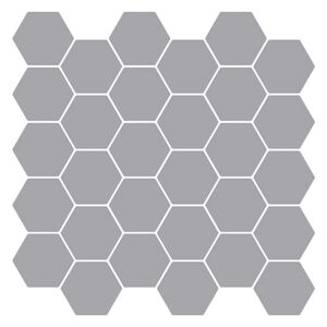 vidaXL Sechseckige Fliese 10 Stk. Grau 30 x 30 cm Polyurethan und PET
