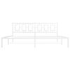 vidaXL Bettgestell mit Kopfteil Metall Wei&szlig; 193x203 cm