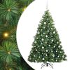 vidaXL K&uuml;nstlicher Weihnachtsbaum mit 300 LEDs Gr&uuml;n 180 cm PE und PVC