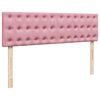 vidaXL Ottoman-Bett mit Matratzen Rosa 160x200 cm Samt