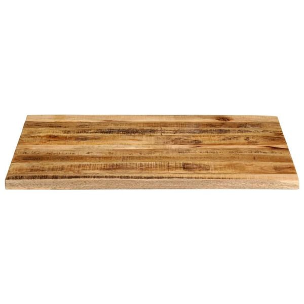 vidaXL Tischplatte 100x80x2,5 cm Baumkante Massivholz Raues Mangoholz