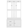 vidaXL Garderobenständer SANDNES Weiß 87x40x159,5cm Massivholz Kiefer