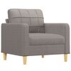 vidaXL Sessel mit Hocker Taupe 60 cm Stoff