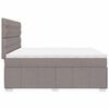 vidaXL Boxspringbett mit Matratze Taupe 200x200 cm Stoff
