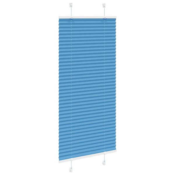 vidaXL Plissee Blau 60x100 cm Stoffbreite 59,4 cm Polyester