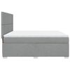 vidaXL Boxspringbett mit Matratze Hellgrau 180x200 cm Stoff