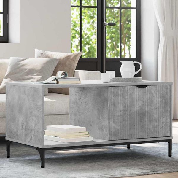 vidaXL Couchtisch Betongrau 90 x 49 x 46 cm Holzwerkstoff