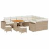 vidaXL Garten-Sofa-Set mit Kissen mit Speicher 12 pcs Beige und Creme