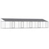 vidaXL Hundezwinger mit Dach und Türen Grau 10x2x2 m Verzinkter Stahl