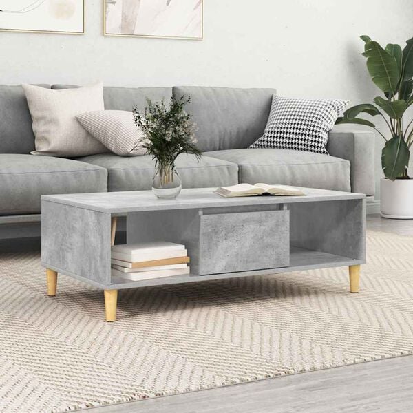 vidaXL Couchtisch Beton Grau 103,5 x 60 x 35 cm Holzwerkstoff