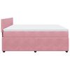 vidaXL Boxspringbett mit Matratze Rosa 180x200 cm Samt