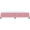 vidaXL Boxspringbett mit Matratze Rosa 200 x 200 cm Stoff