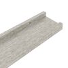 vidaXL Wandregale 4 Stk. Betongrau 100x9x3 cm
