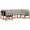vidaXL Outdoor-Sofagarnitur mit Kissen 6 pcs Wei&szlig; und Hellgrau