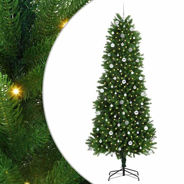 vidaXL Weihnachtsbaum mit 300 LEDs mit St&auml;nder Gr&uuml;n 240 cm PE