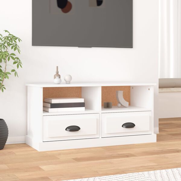 vidaXL TV-Schrank Weiß 93x35,5x45 cm Holzwerkstoff