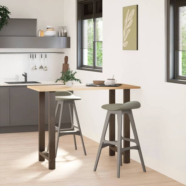 vidaXL Bartischbeine Naturstahl 2 Stk. 60x(100-101) cm Stahl