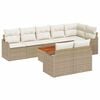 vidaXL Gartensofa-set 9 stk. Beige Poly-Rattan