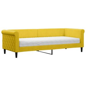 vidaXL Tagesbett mit Matratze Gelb 80x200 cm Samt