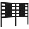 vidaXL Massivholzbett mit Kopfteil Schwarz