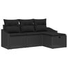 vidaXL Sofa Set mit Kissen 4 pcs Poly-Rattan