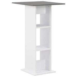 vidaXL Bartisch Wei&szlig; und Anthrazitgrau 60x60x110 cm